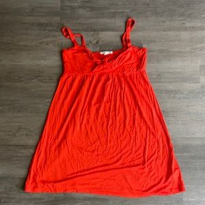 Orange A-line dress